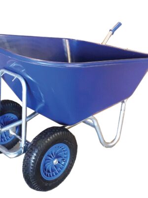 Big Blue Twin Wheelbarrow 280L